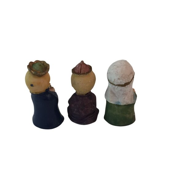 Miniature Christmas Nativity Set Fof 9 Figures & Animals Hand Painted Sri Lanka - Picture 6 of 12